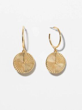 Ana Luisa x Michelle Choi Coin Hoop Earrings